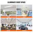 VEVOR 4FT LED Wraparound Light, 40W, 4500LM Flush Mount LED Shop Light, 6500K Daylight LED Kitchen Ceiling Lighting Fixtures, for Garage Office Laundry Craft Room Fluorescent Tube Replacement, FCC
