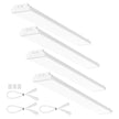 VEVOR 4FT LED Wraparound Light, 50W, 5500LM Flush Mount LED Shop Light, 4 Pack 6500K Daylight LED Kitchen Ceiling Lighting Fixtures, for Garage Office Laundry Fluorescent Tube Replacement, FCC