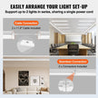 VEVOR 8FT LED Wraparound Light, 110W 10,000LM, Flush Mount LED Shop Light, 4 Pack 6500K Daylight LED Kitchen Ceiling Lighting Fixtures, for Garage Office Laundry Fluorescent Tube Replacement, FCC