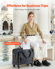 VEVOR Rolling Laptop Bag 17.3 Inch Wheeled Computer Bag for Women Men Black Gold