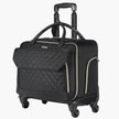 VEVOR Rolling Laptop Bag 17.3 Inch Wheeled Computer Bag for Women Men Black Gold