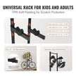 VEVOR 4 Bike Storage Rack, Free Standing Gravity Wall Vertical Bike Rack, Fully Adjustable Bike Rack Garage, Sturdy Steel & Easy Assemble, for Garage, Living Room, Shed, Holds Up to 260 lbs Black