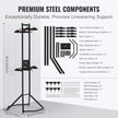 VEVOR 4 Bike Storage Rack, Free Standing Gravity Wall Vertical Bike Rack, Fully Adjustable Bike Rack Garage, Sturdy Steel & Easy Assemble, for Garage, Living Room, Shed, Holds Up to 260 lbs Black