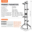 VEVOR 4 Bike Storage Rack, Free Standing Gravity Wall Vertical Bike Rack, Fully Adjustable Bike Rack Garage, Sturdy Steel & Easy Assemble, for Garage, Living Room, Shed, Holds Up to 260 lbs Black