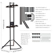 VEVOR 4 Bike Storage Rack, Free Standing Gravity Wall Vertical Bike Rack, Fully Adjustable Bike Rack Garage, Sturdy Steel & Easy Assemble, for Garage, Living Room, Shed, Holds Up to 260 lbs Black