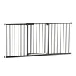 VEVOR Baby Gate 60.6-63.3 Inches Adjustable Width 30 Inches High Dog Gate Black