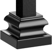 VEVOR Aluminum Alloy Baluster Shoes Stair Flat Shoe with Screw Holes for 1/2 Inch Square Scroll Basket Twist Knuckle Staircase Balusters Metal Spindle Railing, Satin Black (50 Pcs)