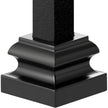 VEVOR Aluminum Alloy Baluster Shoes Stair Flat Shoe with Screw Holes for 1/2 Inch Square Scroll Basket Twist Knuckle Staircase Balusters Metal Spindle Railing, Satin Black (50 Pcs)