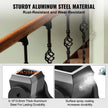 VEVOR Aluminum Alloy Baluster Shoes Square Balusters Baluster Wrought Spindles for Staircase Slant Shoes with Screw Holes for  1/2 Inch Staircase Balusters, Black (50 Pcs)(Screws Sold Separately)