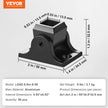 VEVOR Aluminum Alloy Baluster Shoes Square Balusters Baluster Wrought Spindles for Staircase Slant Shoes with Screw Holes for  1/2 Inch Staircase Balusters, Black (50 Pcs)(Screws Sold Separately)