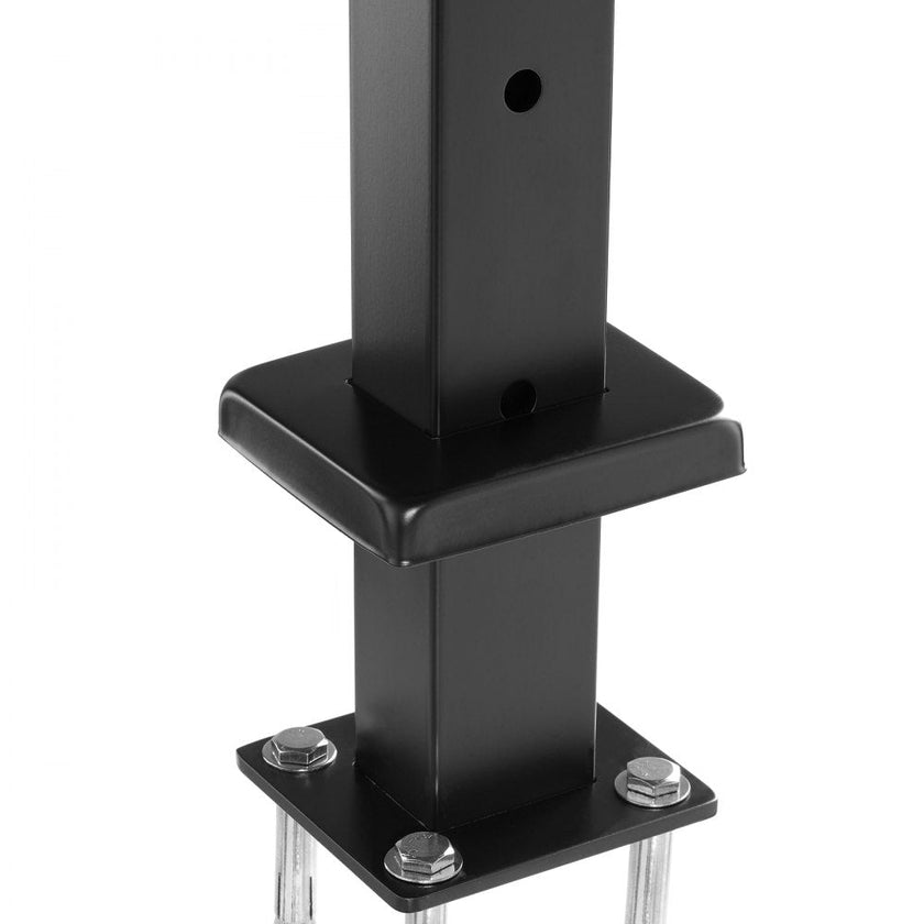 VEVOR Cable Railing Post 42x1x2in Horizontal Hole Deck Railing Post Black 1-Pack