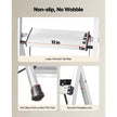 6-Step Folding Ladder – 330 lb Capacity Aluminum Step Ladder with Tool Tray & Anti-Slip Pedals – Silver