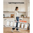 6-Step Folding Ladder – 330 lb Capacity Aluminum Step Ladder with Tool Tray & Anti-Slip Pedals – Silver