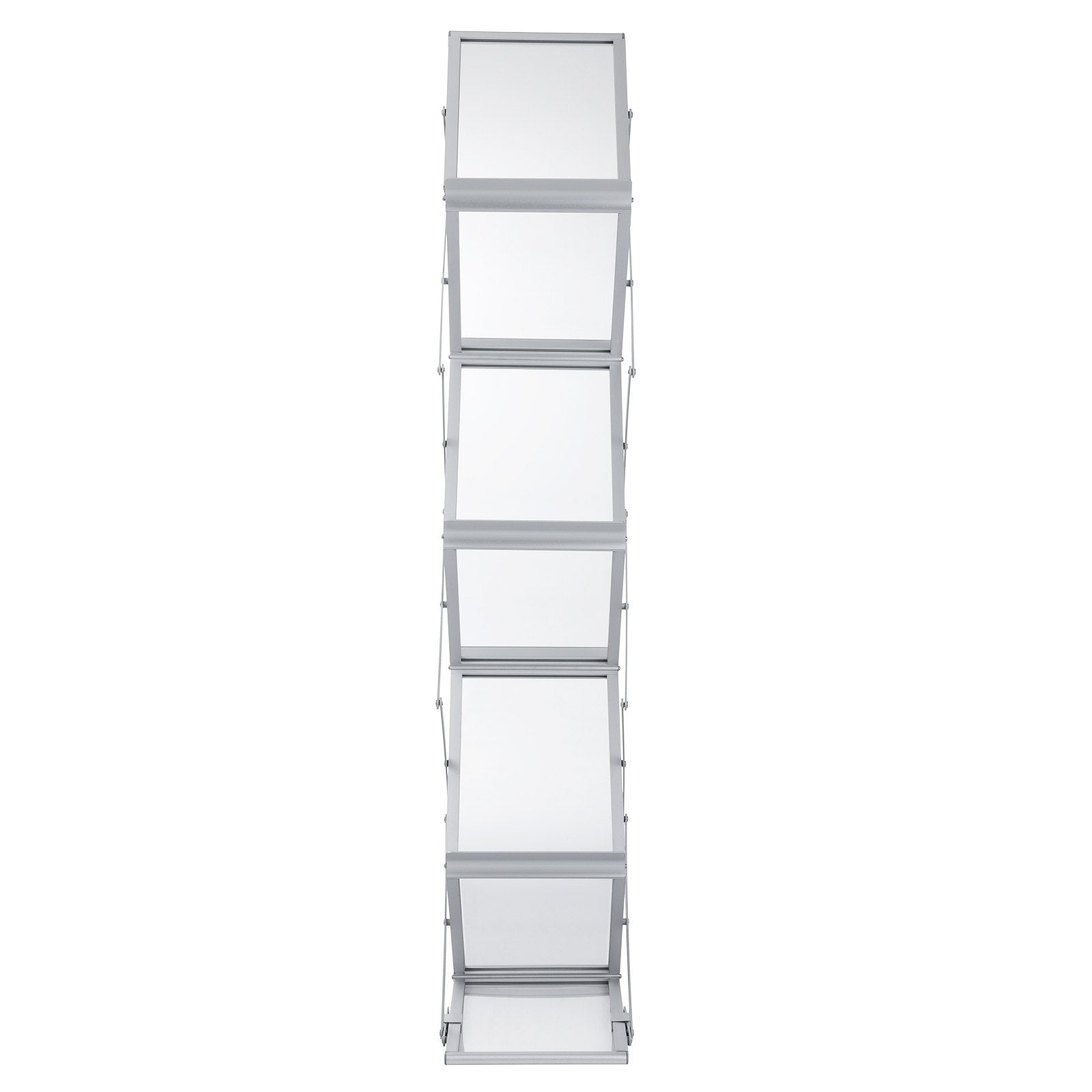 VEVOR Literature Rack, 6 Pockets, Pop up Aluminum Magazine Rack, Lightweight Catalog Holder Stand w/ Carrying Bag for Hotel, Trade Show, Exhibition, Office, Retail Store