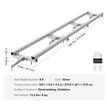 VEVOR Rail Mill Guide System 9 ft Chainsaw Milling Rail Guide 4 Crossbar Kits