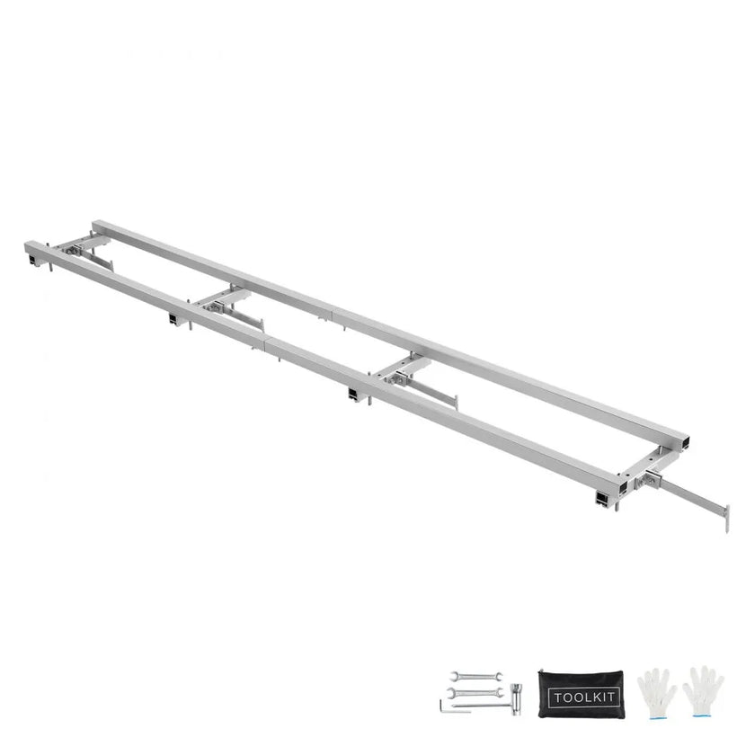 VEVOR Rail Mill Guide System 9 ft Chainsaw Milling Rail Guide 4 Crossbar Kits