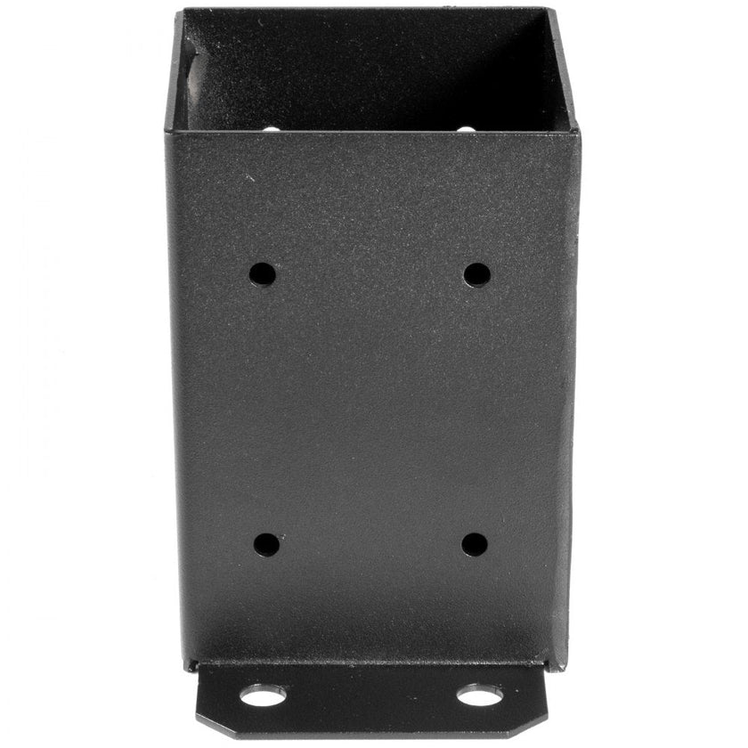 VEVOR 4x4 Wood Fence Post Anchor Base, 10 pcs Deck Post Base 3.6'' x 3.6'', 2.5 lbs, Black Powder-Coated Deck Post Base with Thick Steel, for Deck Supports Porch Railing Post Holder
