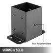 4 x 4 Post Base, Post Anchor 5 PCs Black Powder-Coated Bracket for Deck Supports