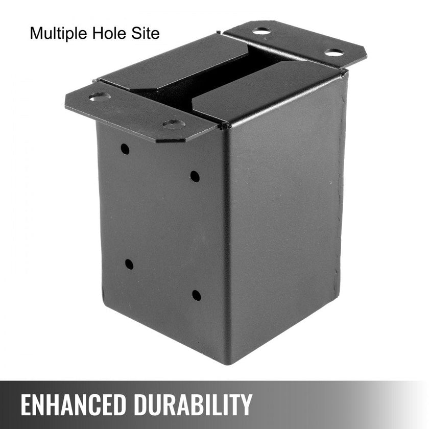 4 x 4 Post Base, Post Anchor 5 PCs Black Powder-Coated Bracket for Deck Supports