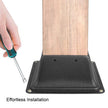 VEVOR Deck Post Base 10 PCS Post Base Skirt 4 x 4 Inch Post Support Flange 2.5 LBS Deck Post Skirt Black Powder-Coated Decking Post Base with Thick Steel for Deck Supports Porch Railing Post Holders