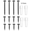 VEVOR Deck Post Base 10 PCS Post Base Skirt 4 x 4 Inch Post Support Flange 2.5 LBS Deck Post Skirt Black Powder-Coated Decking Post Base with Thick Steel for Deck Supports Porch Railing Post Holders