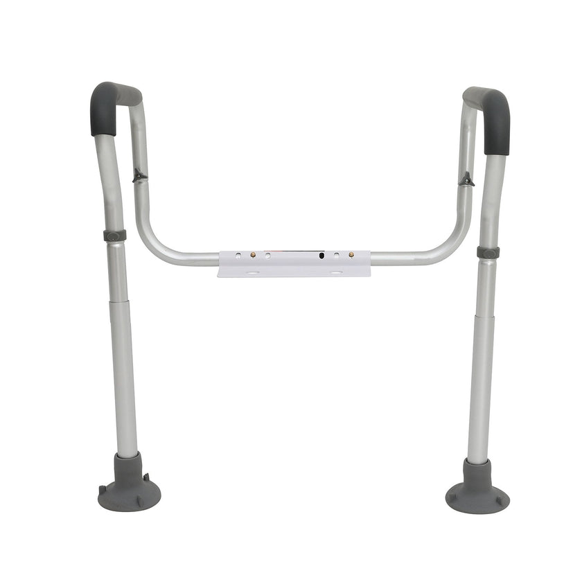 VEVOR Toilet Safety Rail, Bathroom Toilet Seat Frame, Adjustable Width & Height Fit Most Toilets, Supports 300lbs, Toilet Handles Grab Bars with Padded Armrests for Handicap, Disabled, Seniors