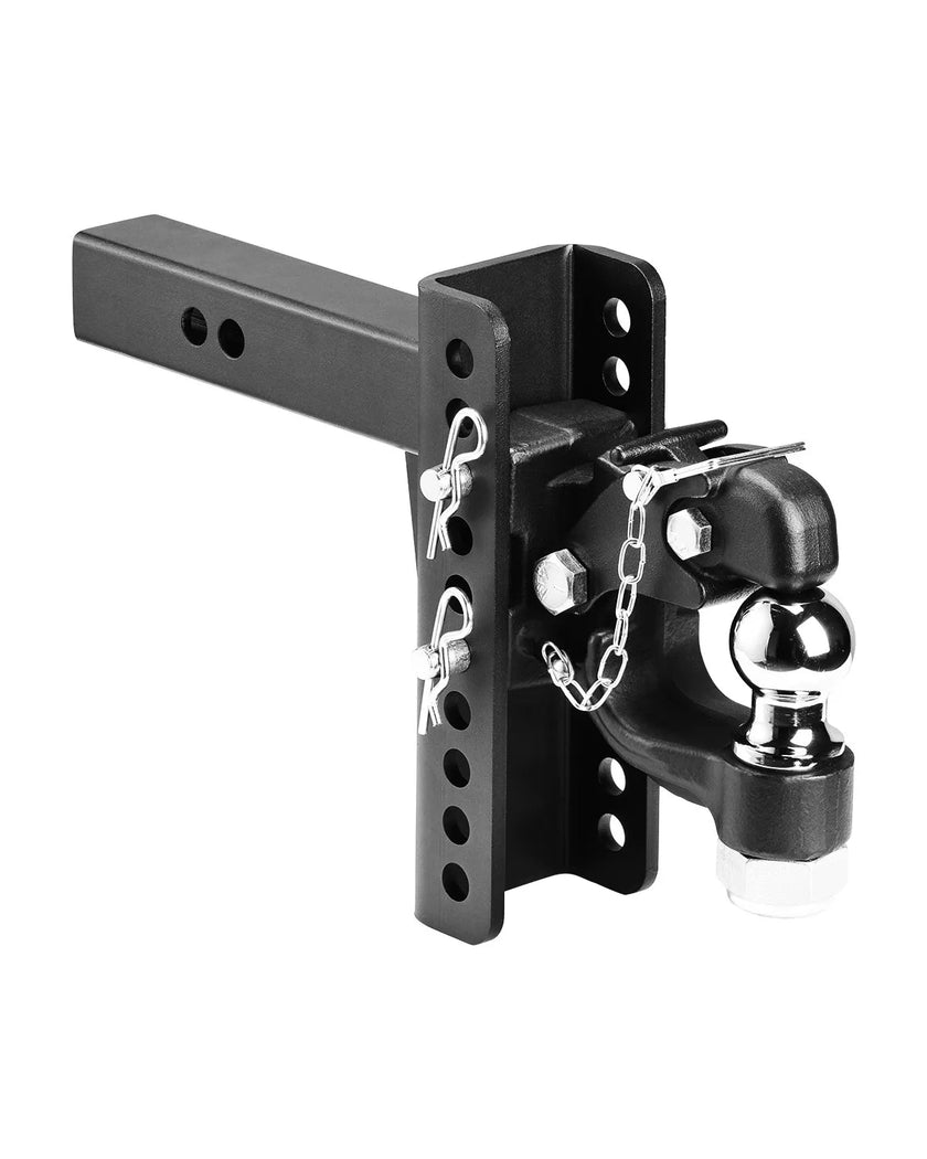 VEVOR Pintle Hitch 2 inches Receiver Hook 2.5-3 inches Lunette Ring 20000 lbs