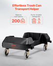 VEVOR Slim Trash Can Dolly with Wheel Fit 16/23 Gal Containers 200lbs Heavy Duty
