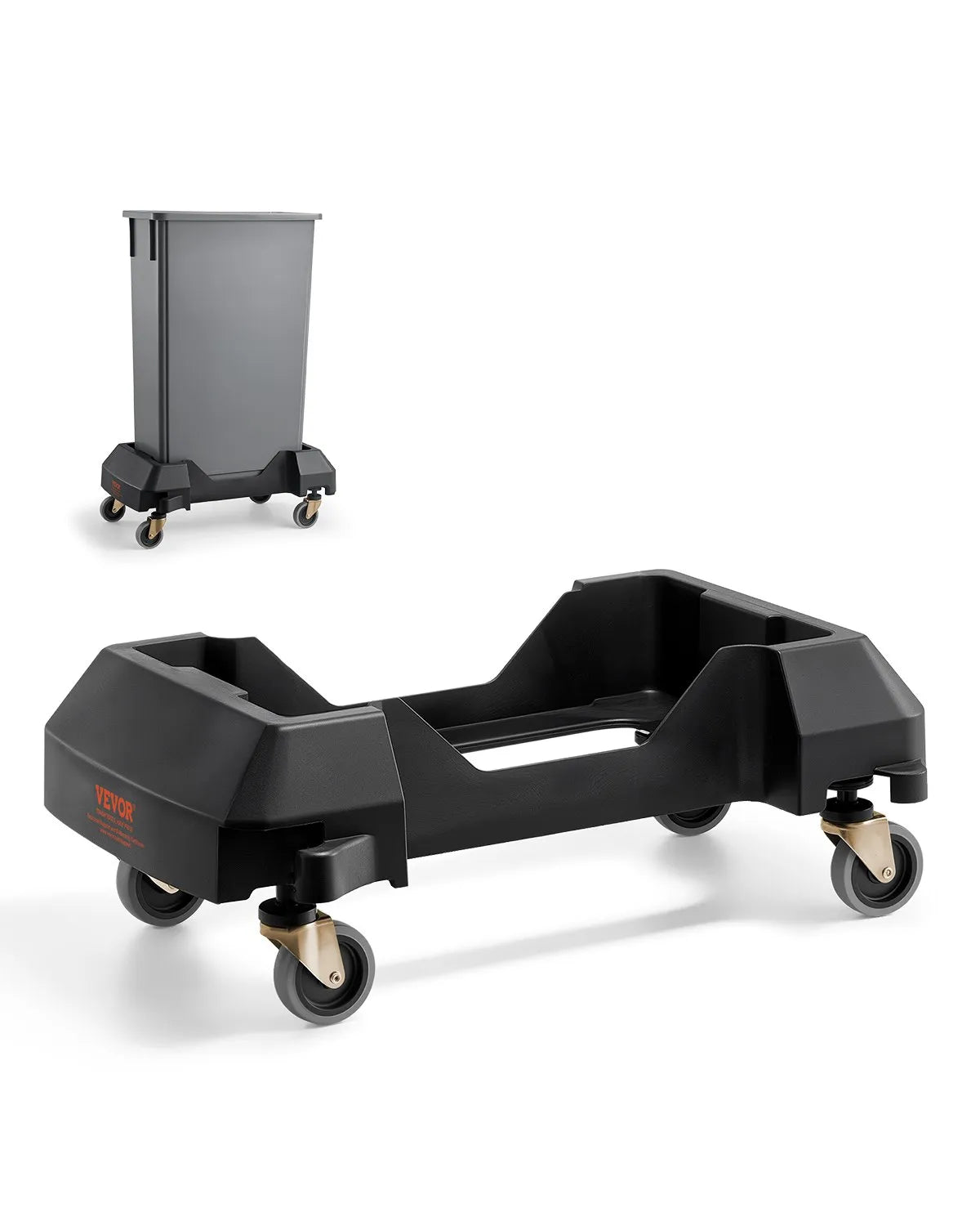 VEVOR Slim Trash Can Dolly with Wheel Fit 16/23 Gal Containers 200lbs Heavy Duty