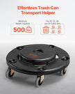 VEVOR Round Trash Can Dolly Fit 20, 32, 44, 55 Gal Garbage Container 500lbs