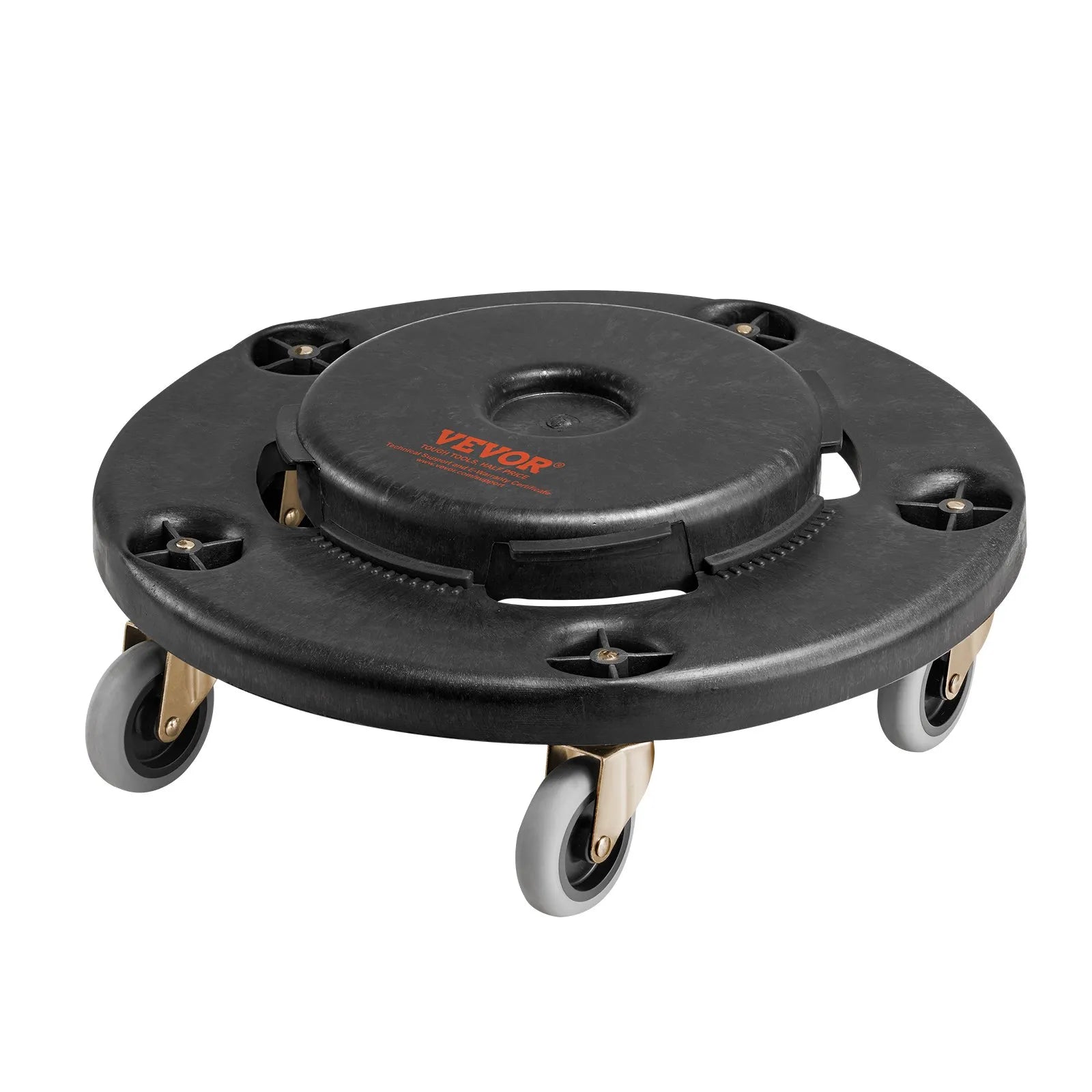 VEVOR Round Trash Can Dolly Fit 20, 32, 44, 55 Gal Garbage Container 500lbs