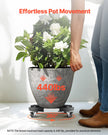 VEVOR 2 Packs Round Trash Can Dolly 15-22.8 in Adjustable Plastic Bin Dolly