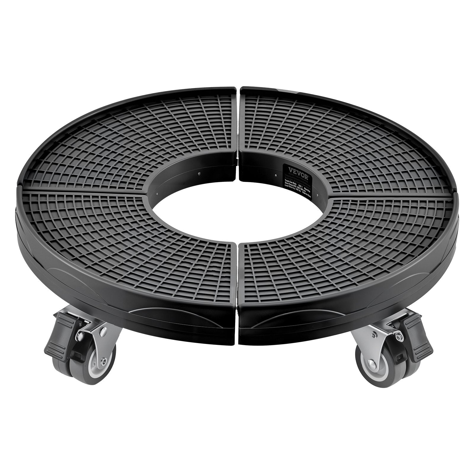 VEVOR Trash Can Dolly with Wheels 15-22.8 in Adjustable Round Furniture Dolly