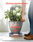 VEVOR Round Trash Can Dolly with Wheels 15-22.8 in Adjustable Plastic Bin Dolly