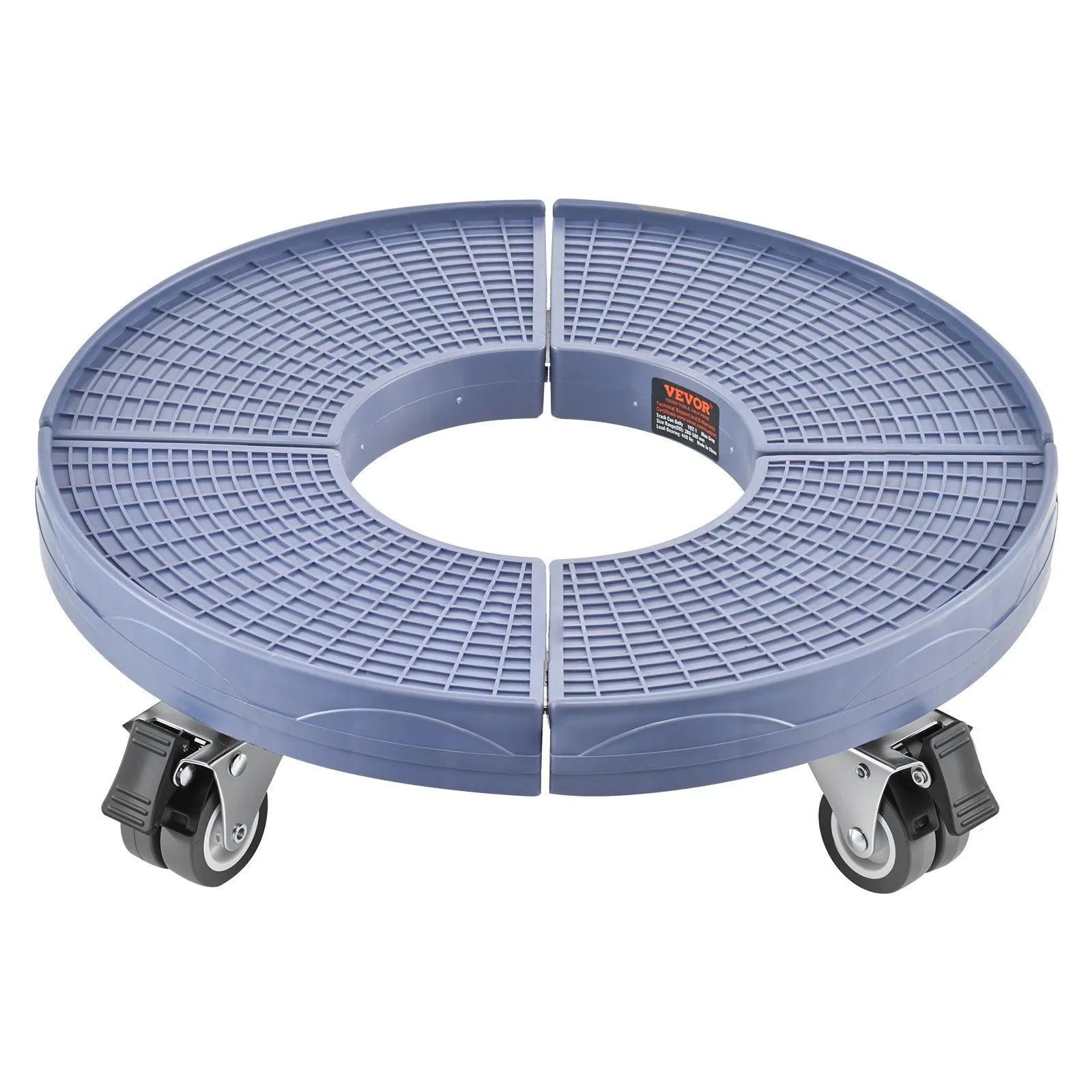 VEVOR Round Trash Can Dolly with Wheels 15-22.8 in Adjustable Plastic Bin Dolly