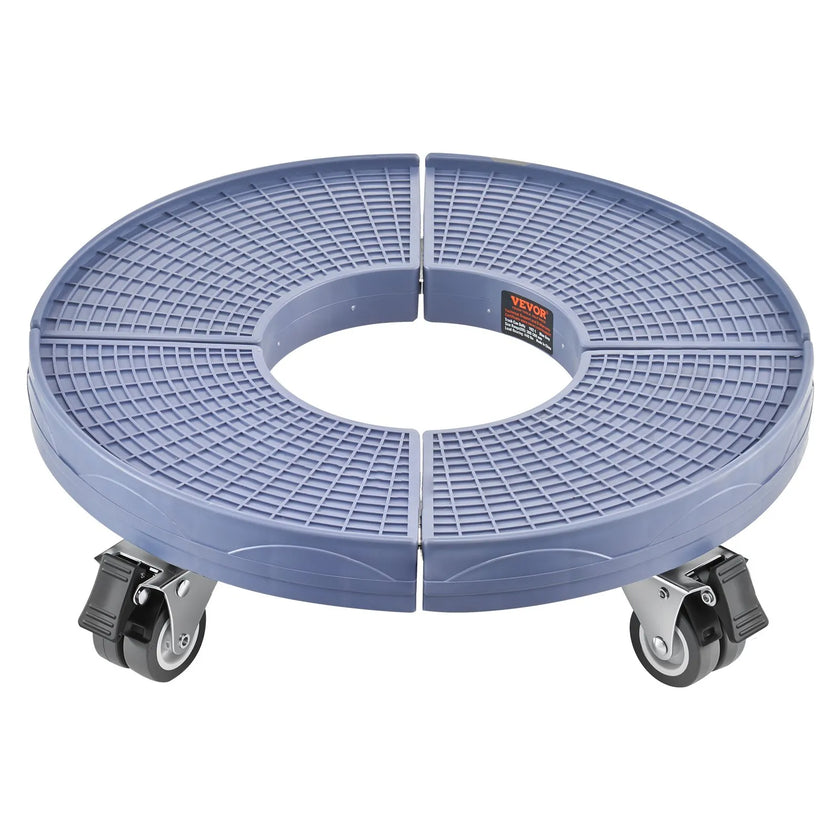VEVOR Round Trash Can Dolly with Wheels 15-22.8 in Adjustable Plastic Bin Dolly
