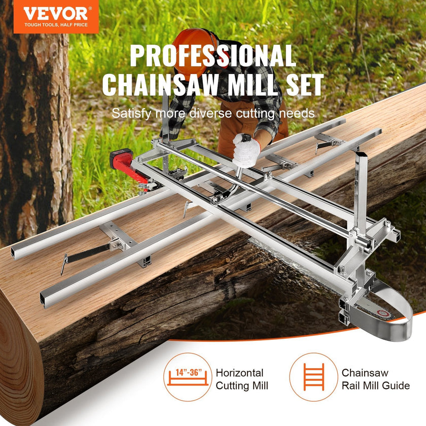 VEVOR Chainsaw Mill and Rail Mill Guide System, Portable Sawmill 14