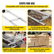 VEVOR Rail Mill Guide System 9 FT Chainsaw Mill Rail Guide with 4 Wood Fixing Plate Rail Mill Guide Used in Combination with The Saw Mill (5FT-RMG)