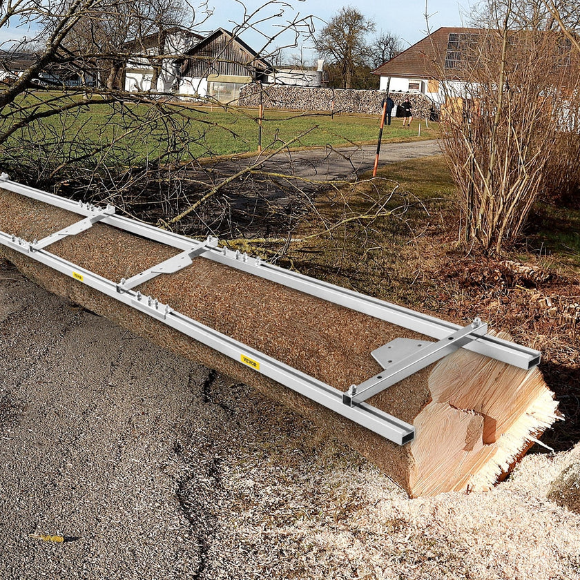 VEVOR Rail Mill Guide System 9 FT Chainsaw Mill Rail Guide with 4 Wood Fixing Plate Rail Mill Guide Used in Combination with The Saw Mill (5FT-RMG)