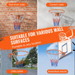 VEVOR Basketball Rim, Wall Door Mounted Basketball Hoop, Heavy Duty Q235 Basketball Flex Rim Goal Replacement with Net, Standard 18