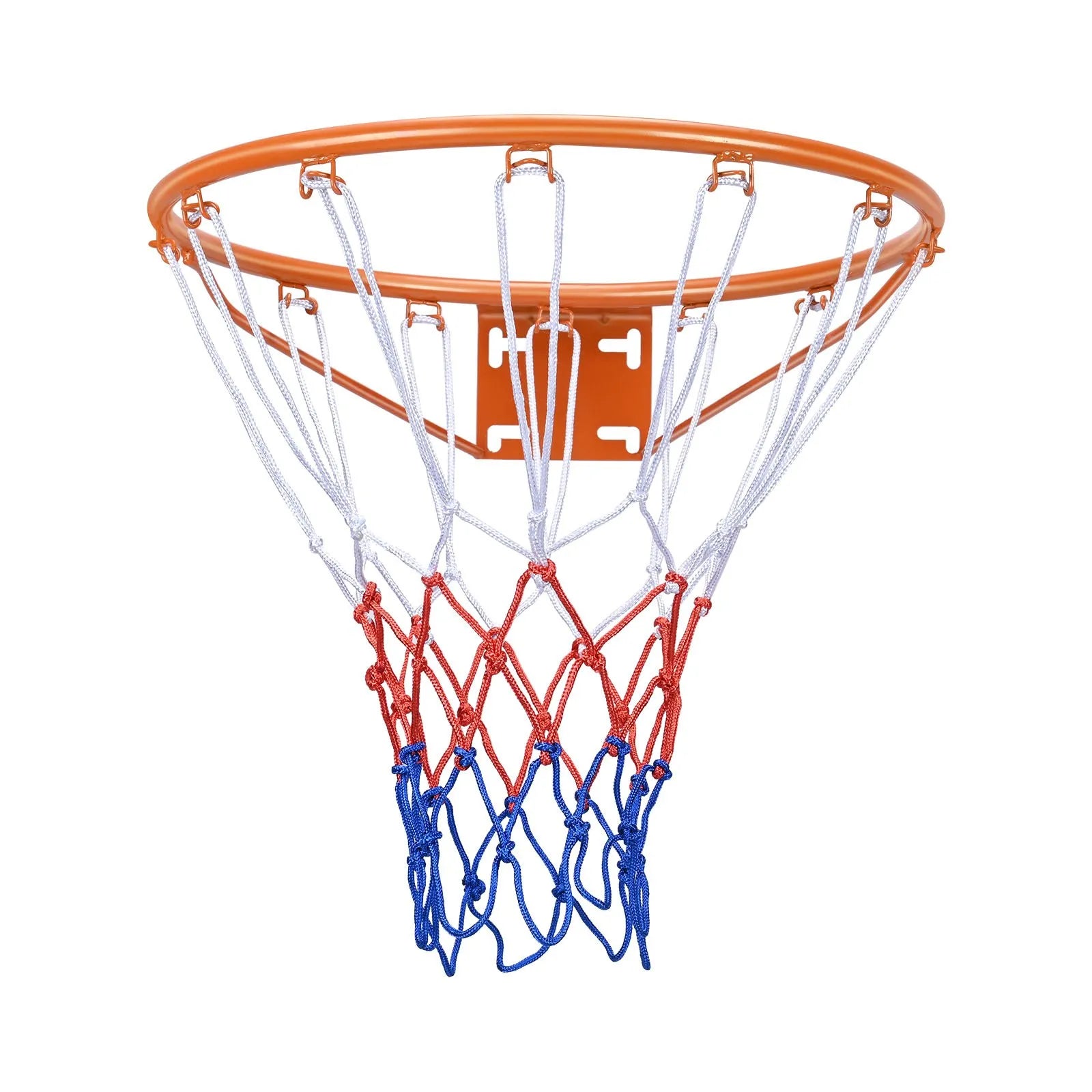 VEVOR Basketball Rim, Wall Door Mounted Basketball Hoop, Heavy Duty Q235 Basketball Flex Rim Goal Replacement with Net, Standard 18