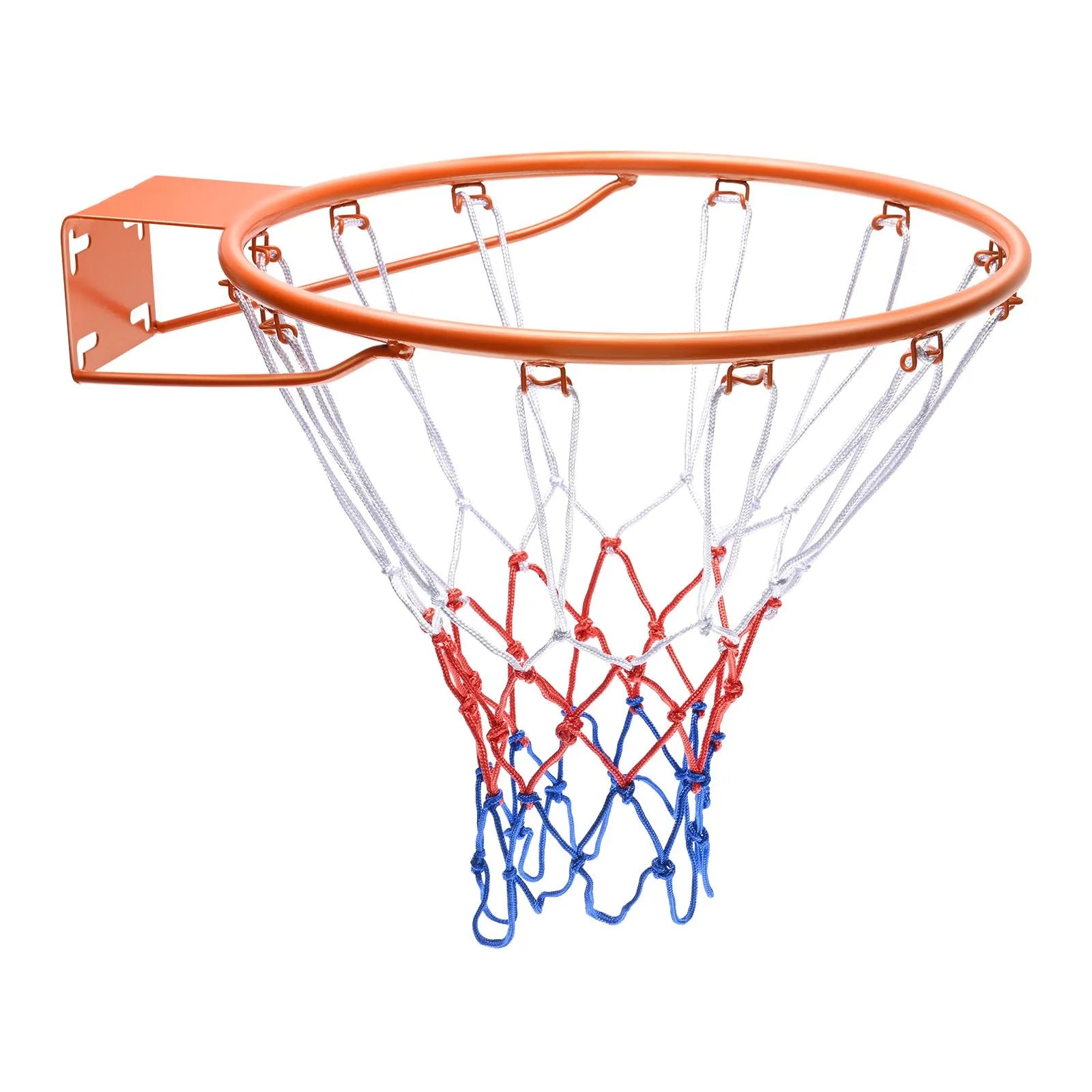 VEVOR Basketball Rim, Wall Door Mounted Basketball Hoop, Heavy Duty Q235 Basketball Flex Rim Goal Replacement with Net, Standard 18