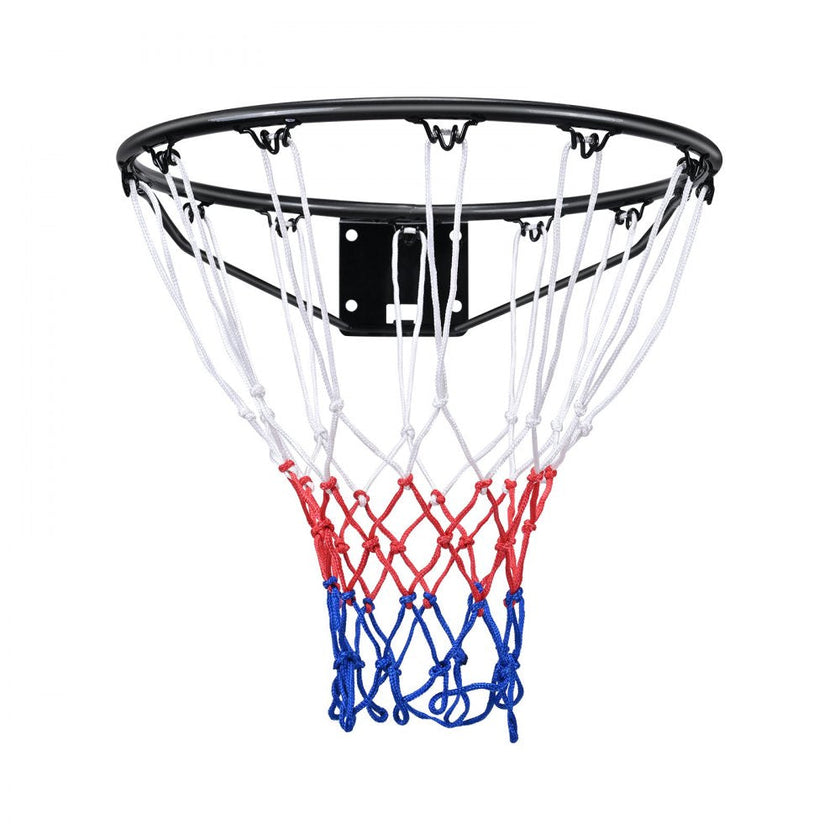 VEVOR Basketball Rim, Wall Door Mounted Basketball Hoop, Heavy Duty Q235 Basketball Flex Rim Goal Replacement with Net and Double Spring, Standard 18