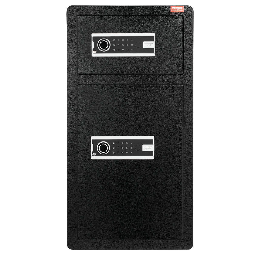 VEVOR Double Door 5.5 cu.ft Safe Box with Key Lock Password Cabinet Black