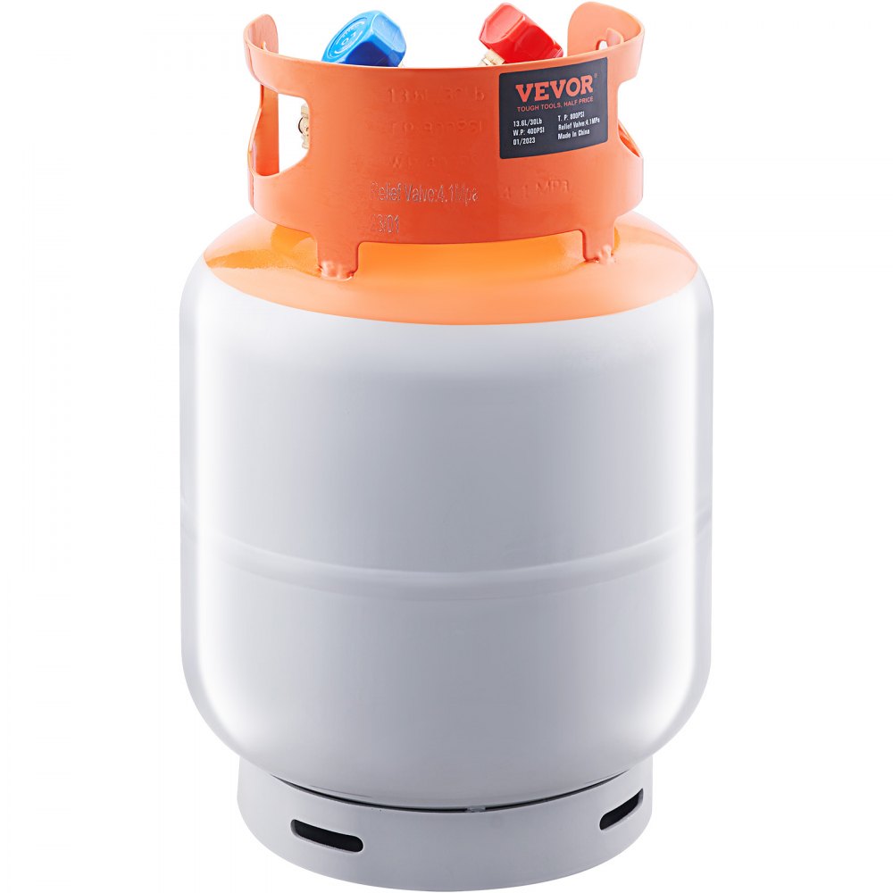 VEVOR Refrigerant Recovery Reclaim 30lb Cylinder Tank 400 PSI Liquid Rated Y Valve