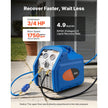 VEVOR 3/4 HP Portable Refrigerant Recovery Machine – Single Cylinder HVAC Recovery Unit for Automotive & Residential A/C Systems