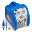 VEVOR 3/4 HP Portable Refrigerant Recovery Machine – Single Cylinder HVAC Recovery Unit for Automotive & Residential A/C Systems