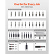 VEVOR 80-Piece Magnetic Nut Driver Set – SAE & Metric Sizes with Extension Bars, Universal Socket & Storage Case