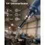 VEVOR 80-Piece Magnetic Nut Driver Set – SAE & Metric Sizes with Extension Bars, Universal Socket & Storage Case