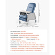 VEVOR Geri Chair Recliner 3-Position Reclining Geri Chair with Tray & 4 Wheels